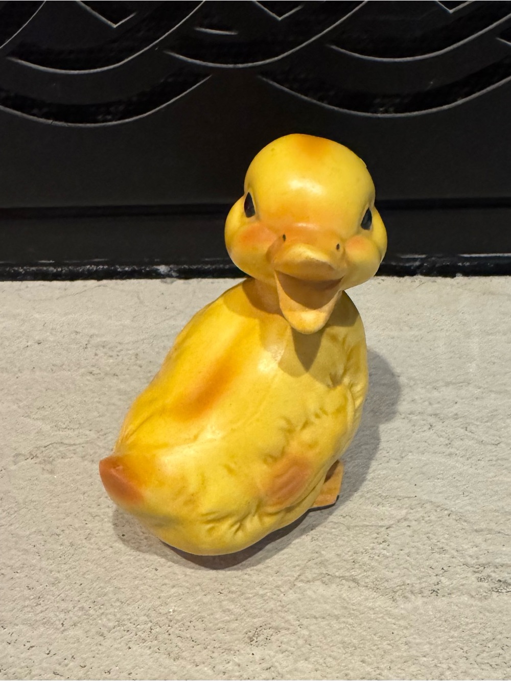 Vintage Lefton Yellow Duck Figurine 4.5” Japan Original Foil Label Mcm Easter